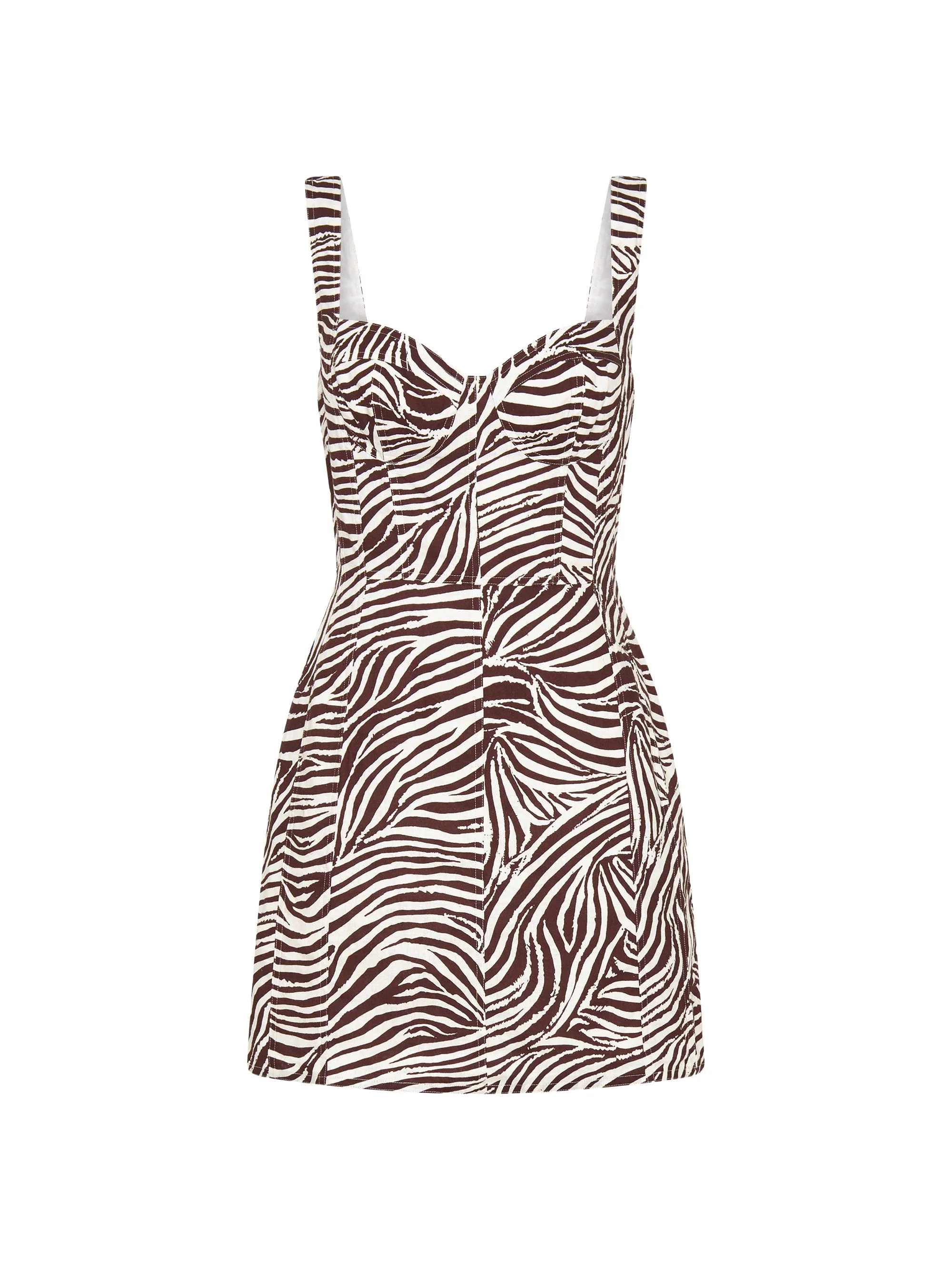 Women's Alina Printed Linen-Blend A-Line Minidress - Striata Print - 1