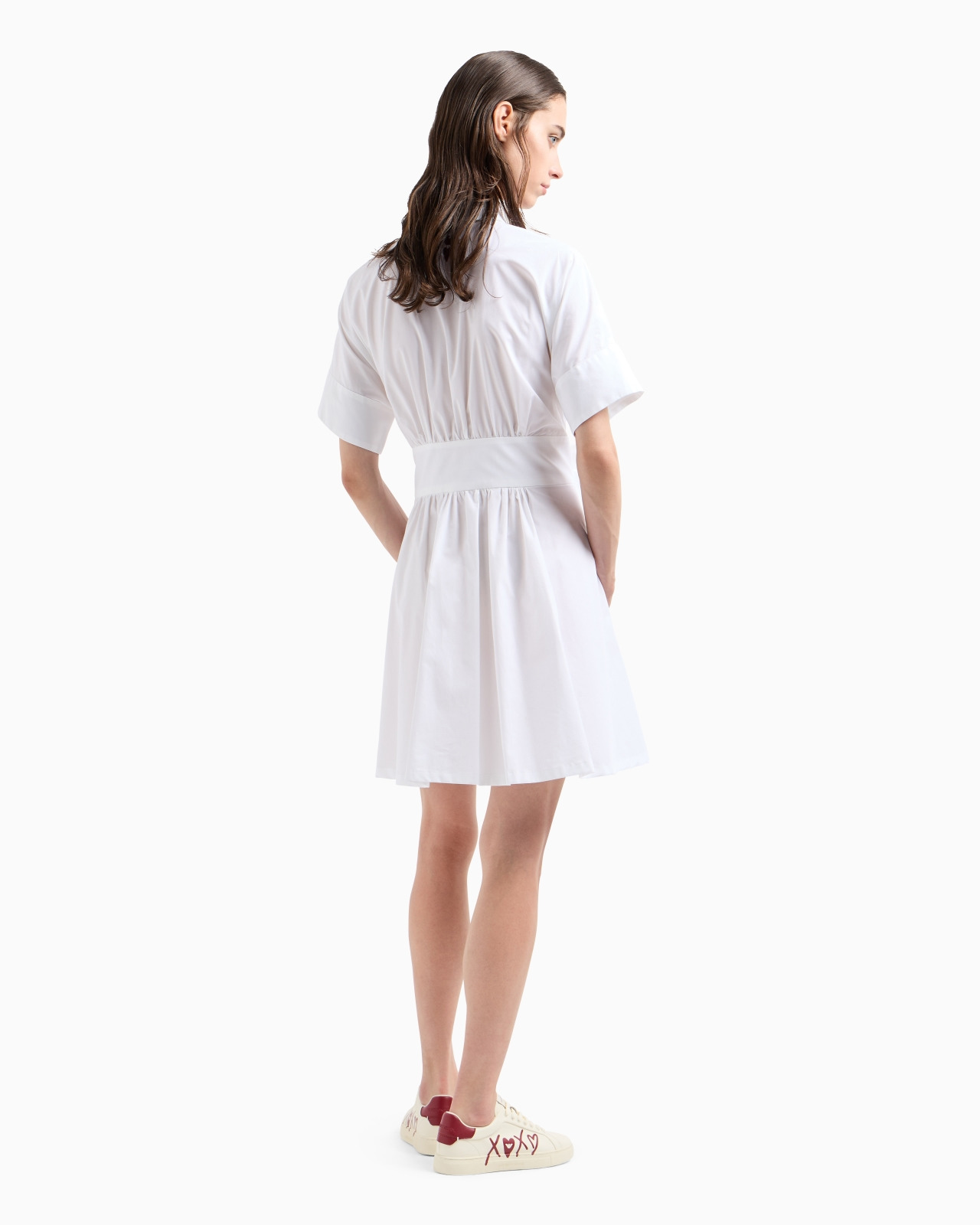 Valentine’s Day Capsule collection poplin shirt dress with sash - 3