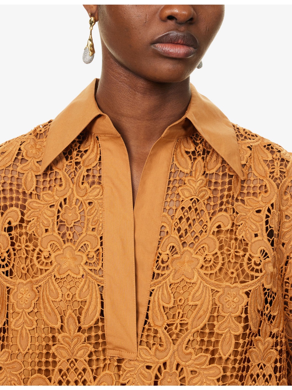 Coco Lace V-Neck Woven Top - 5