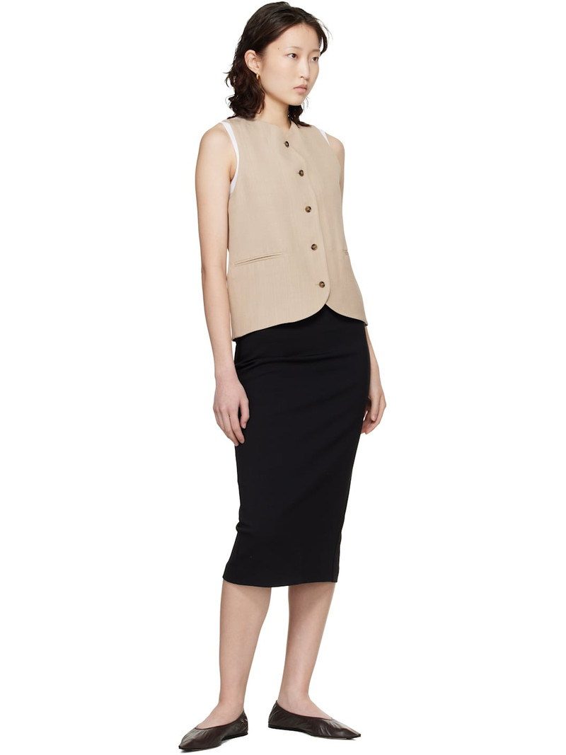 Loulou de Saison Beige Paco Tailored Waistcoat outlook