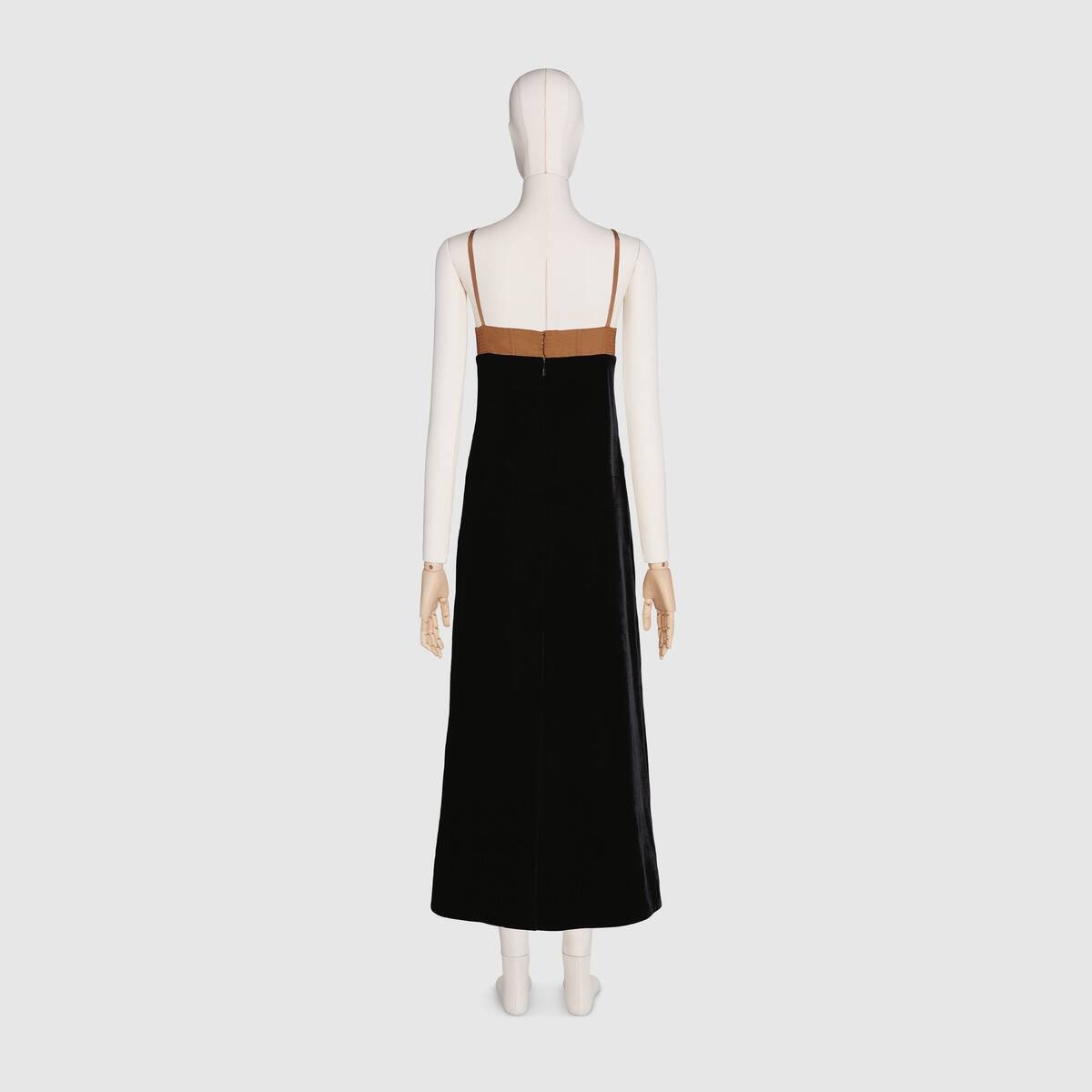 Long velvet dress with bustier - 4