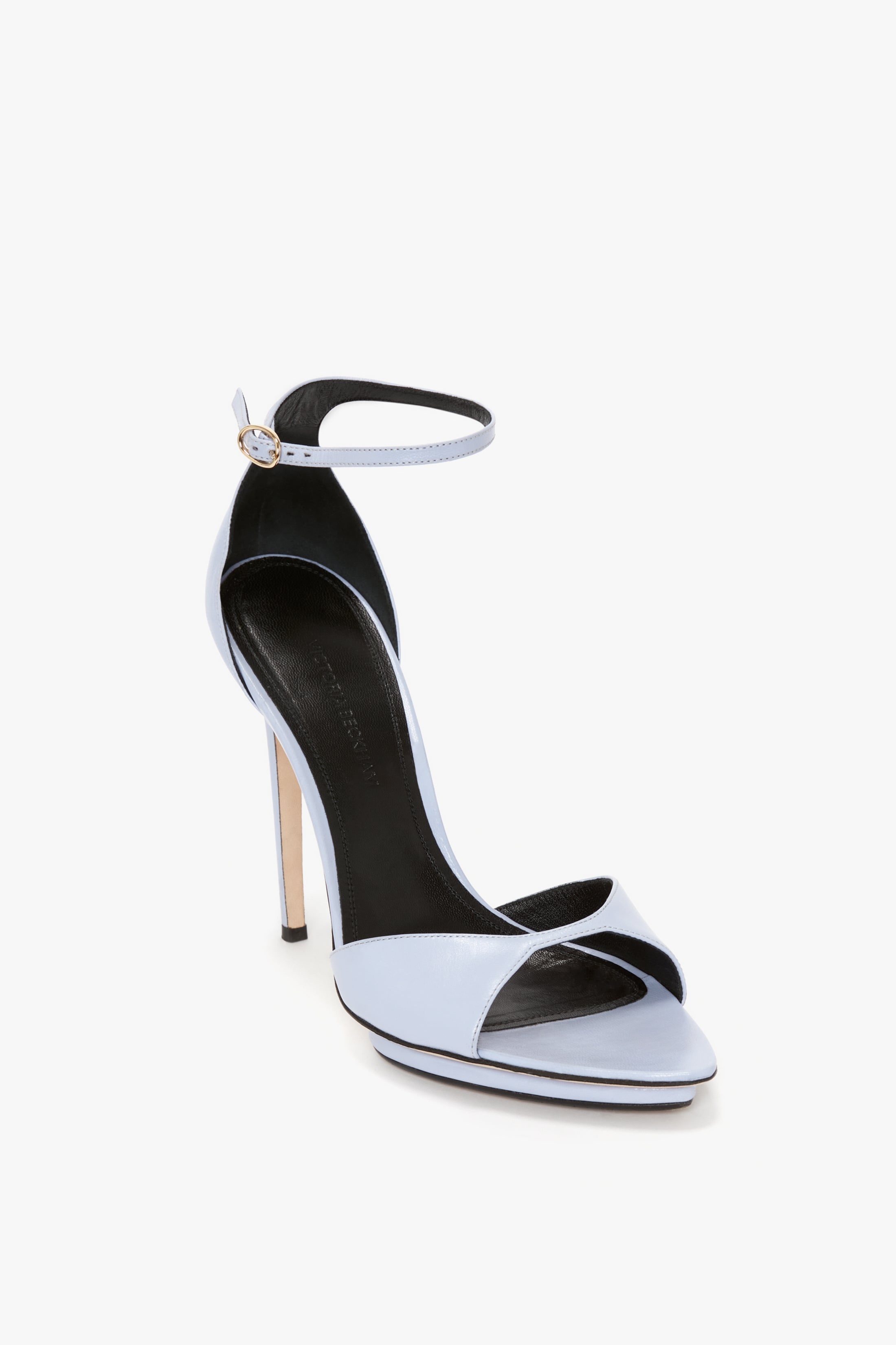 Pointy Toe Stiletto Sandal in Lilac Leather - 7