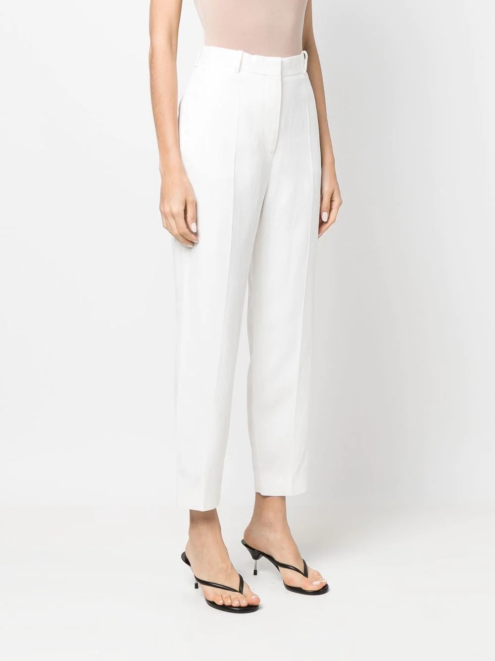 pressed-crease four-pocket tailored trousers - 3