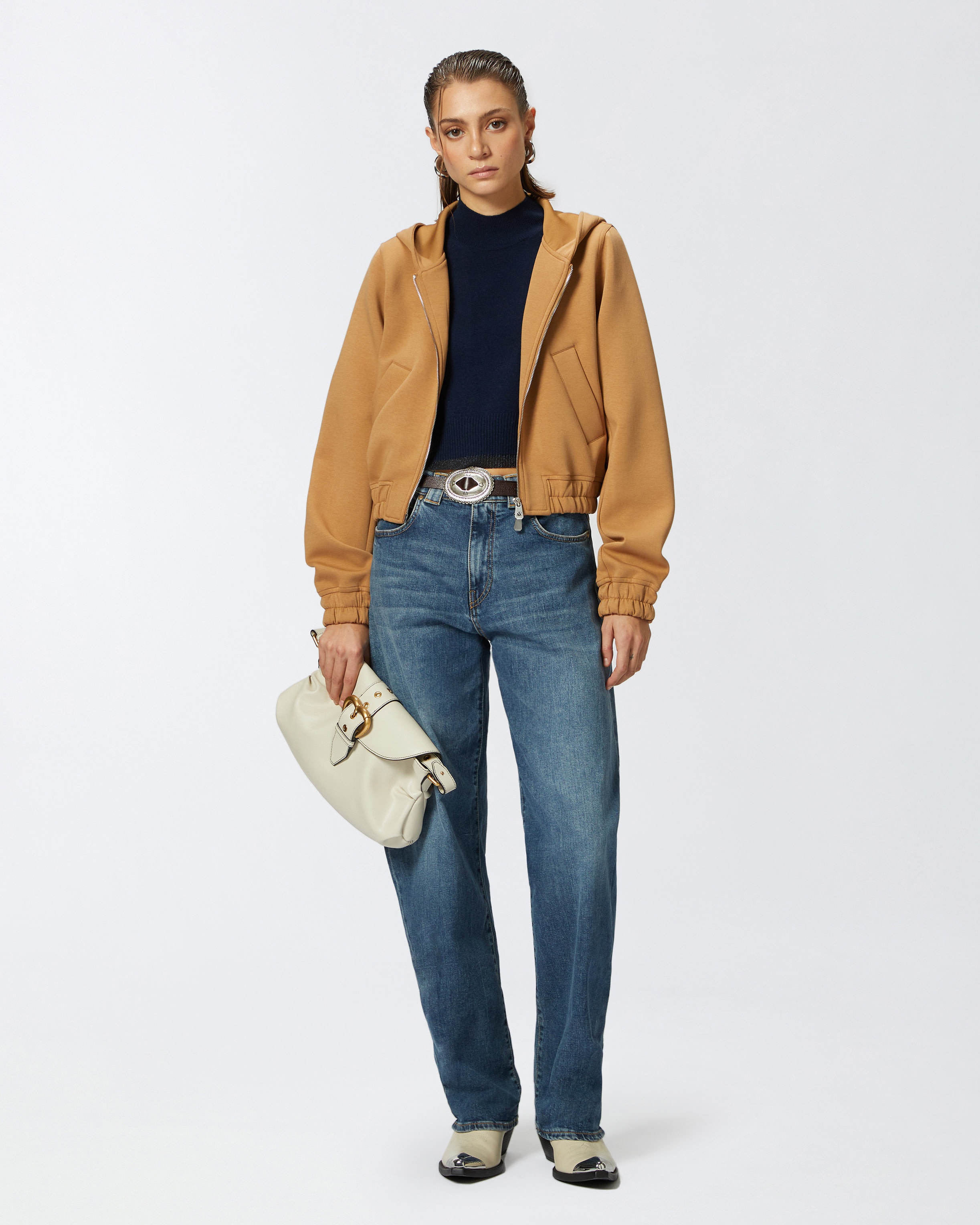 CASHMERE-BLEND TURTLENECK WITH METALLIC CUFFS - 3