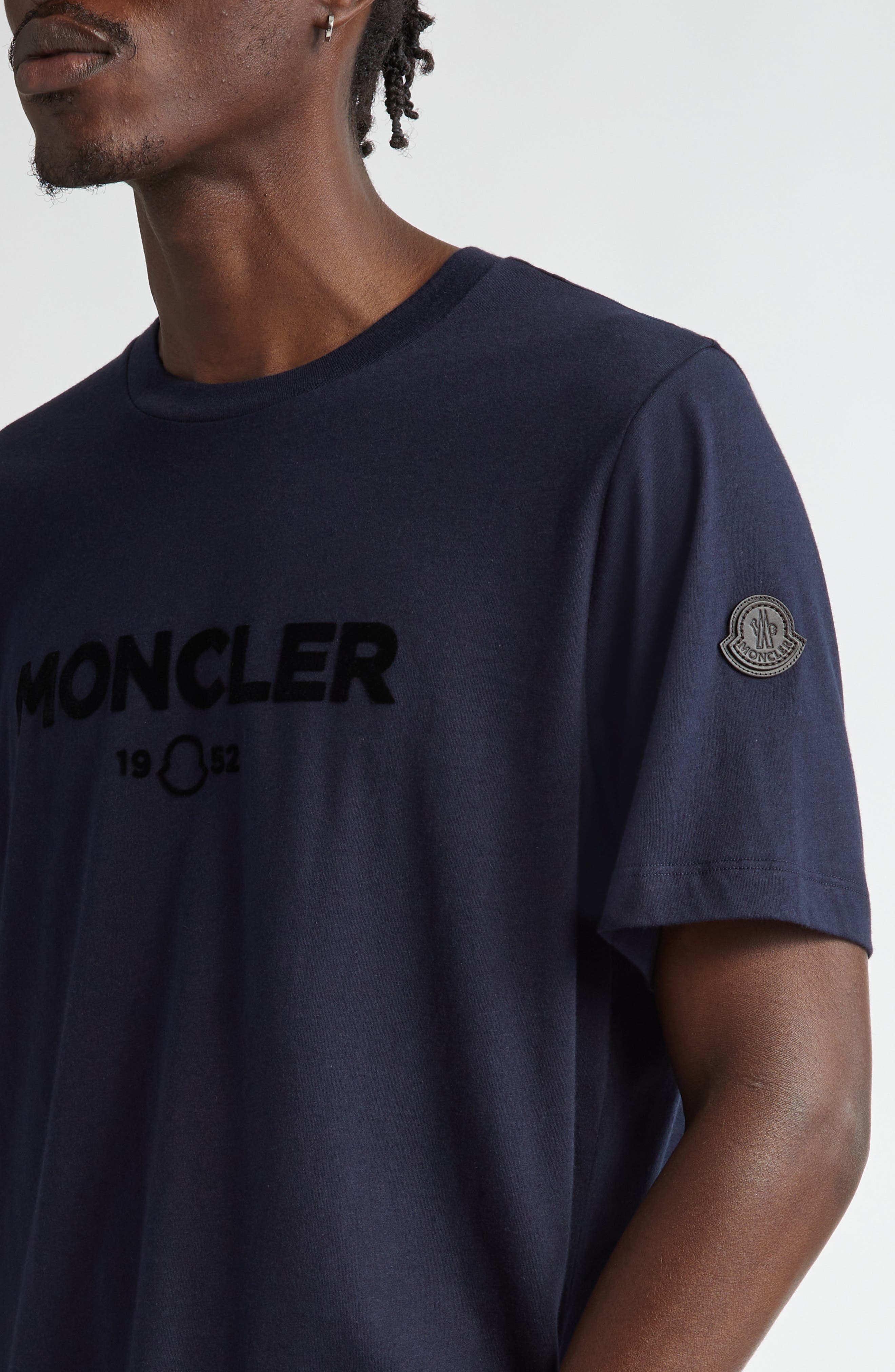 Moncler Logo Graphic T-Shirt in Navy at Nordstrom - 4