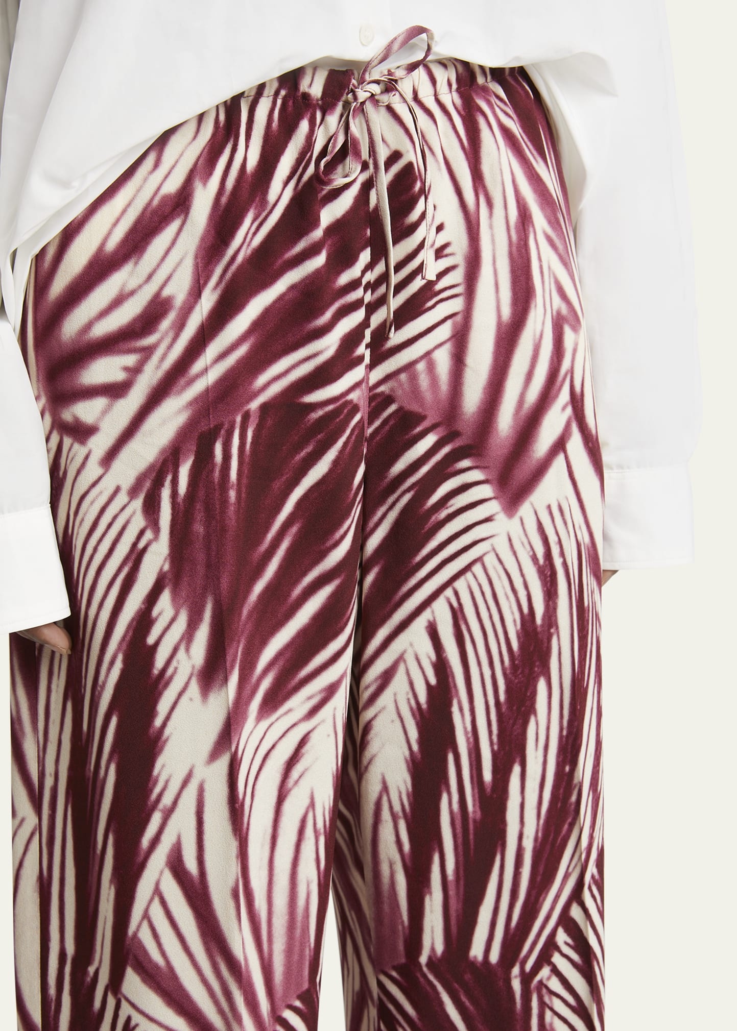 Puvis Printed Wide-Leg Drawstring Pants - 5