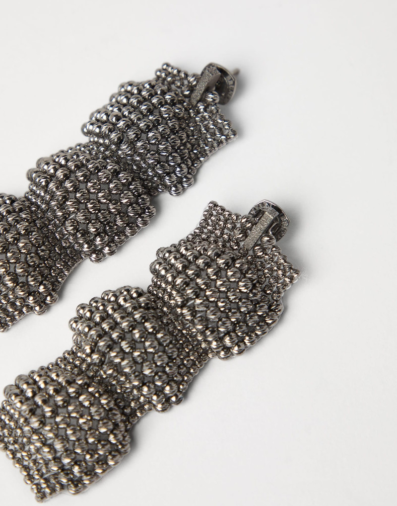 Brunello Cucinelli Sterling Silver sculptured earrings outlook