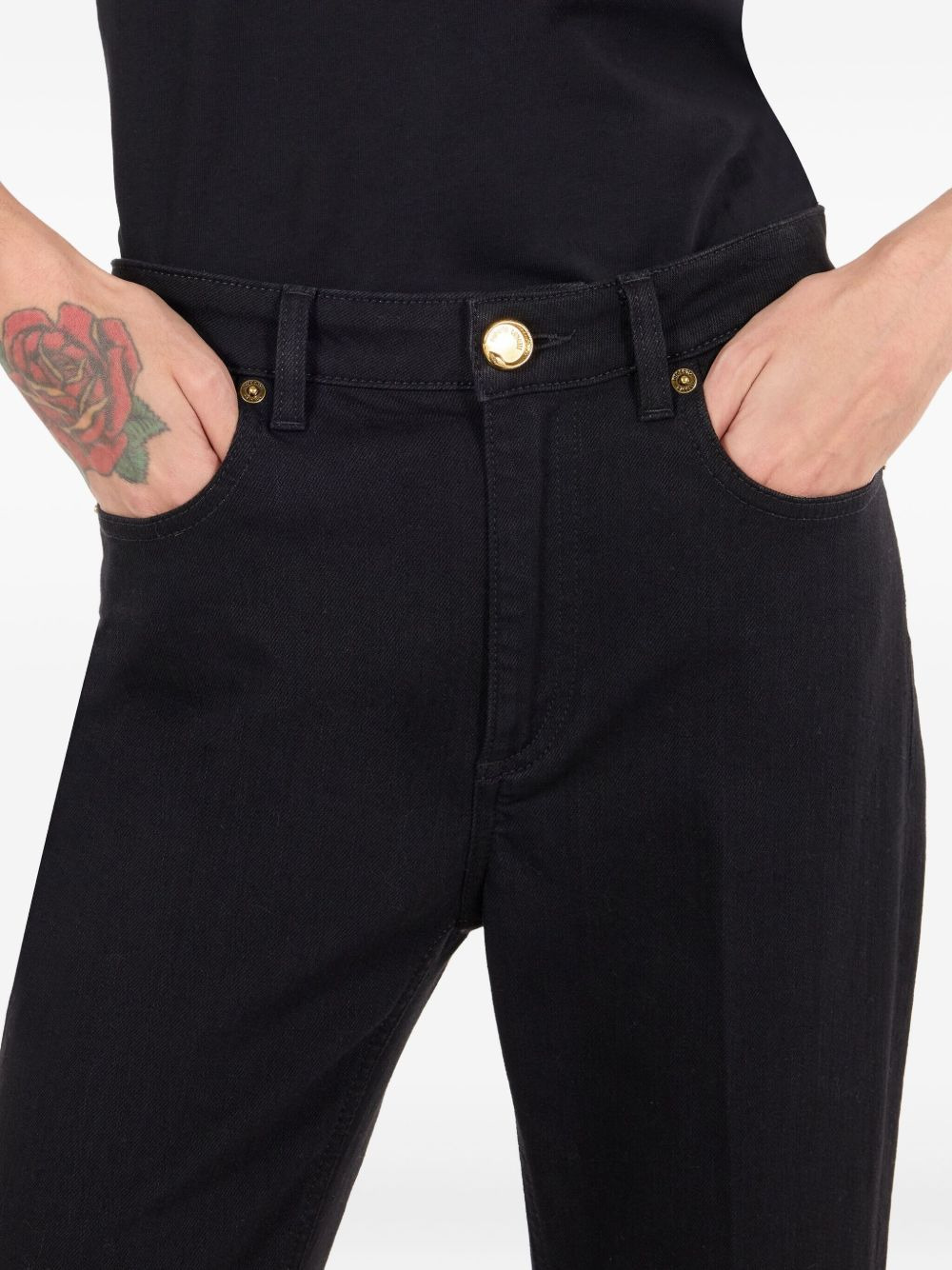 monogram snake jeans - 5