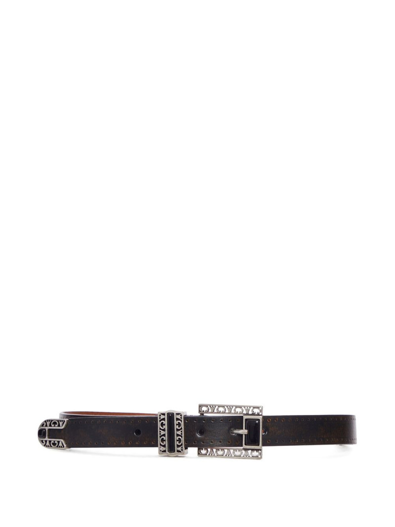 decorated-buckle leather belt 1