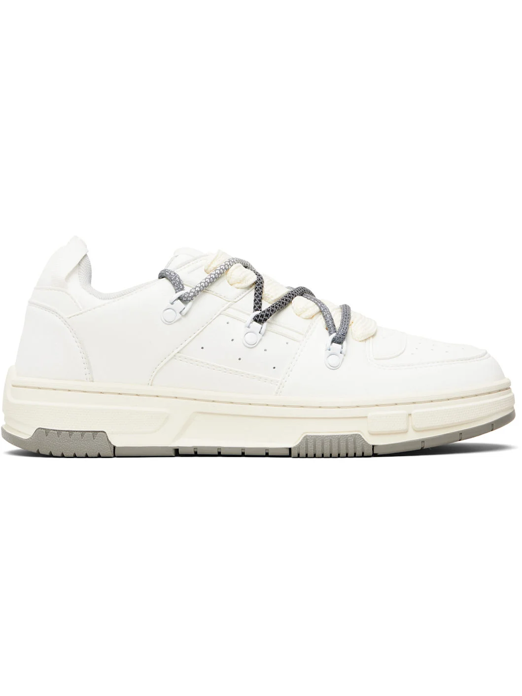 White Perforated Sneakers - 1