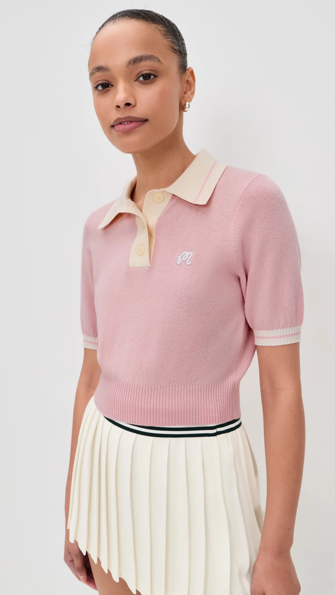 Mikayla Wool Knit Polo Pull Over - 1