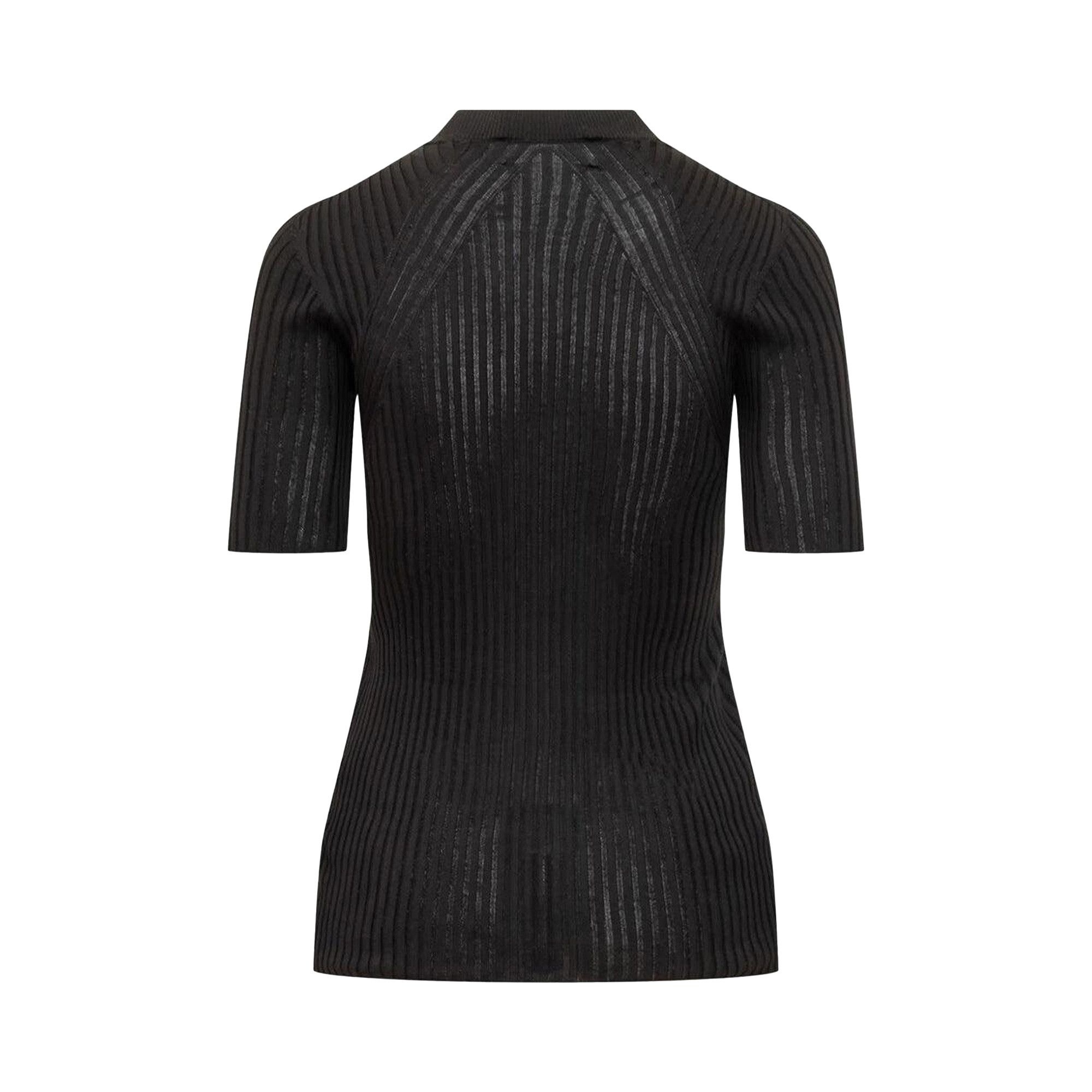 Jil Sander Ribbed Crewneck T-Shirt 'Black' - 2