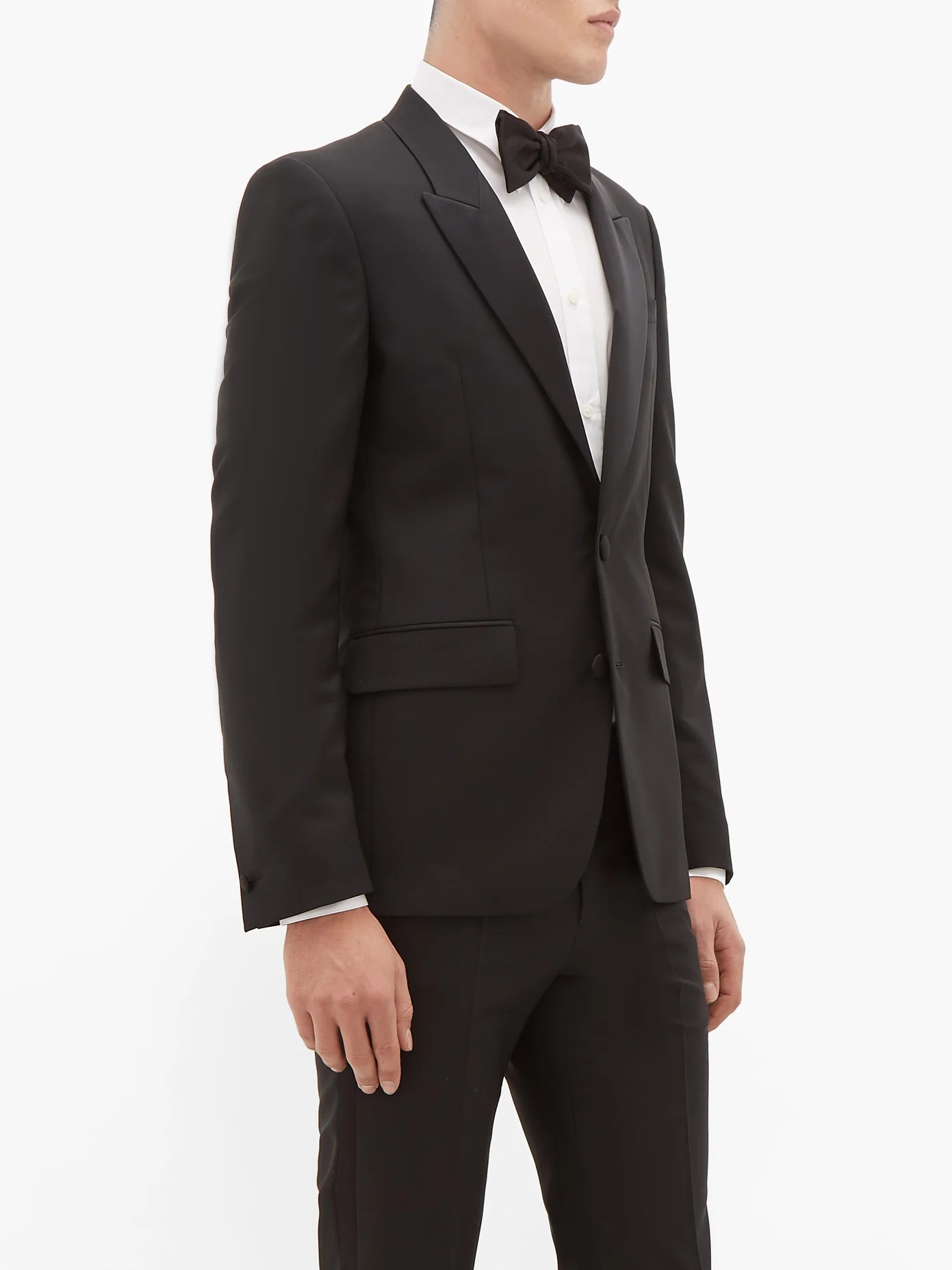 Satin-trimmed wool-blend tuxedo - 6