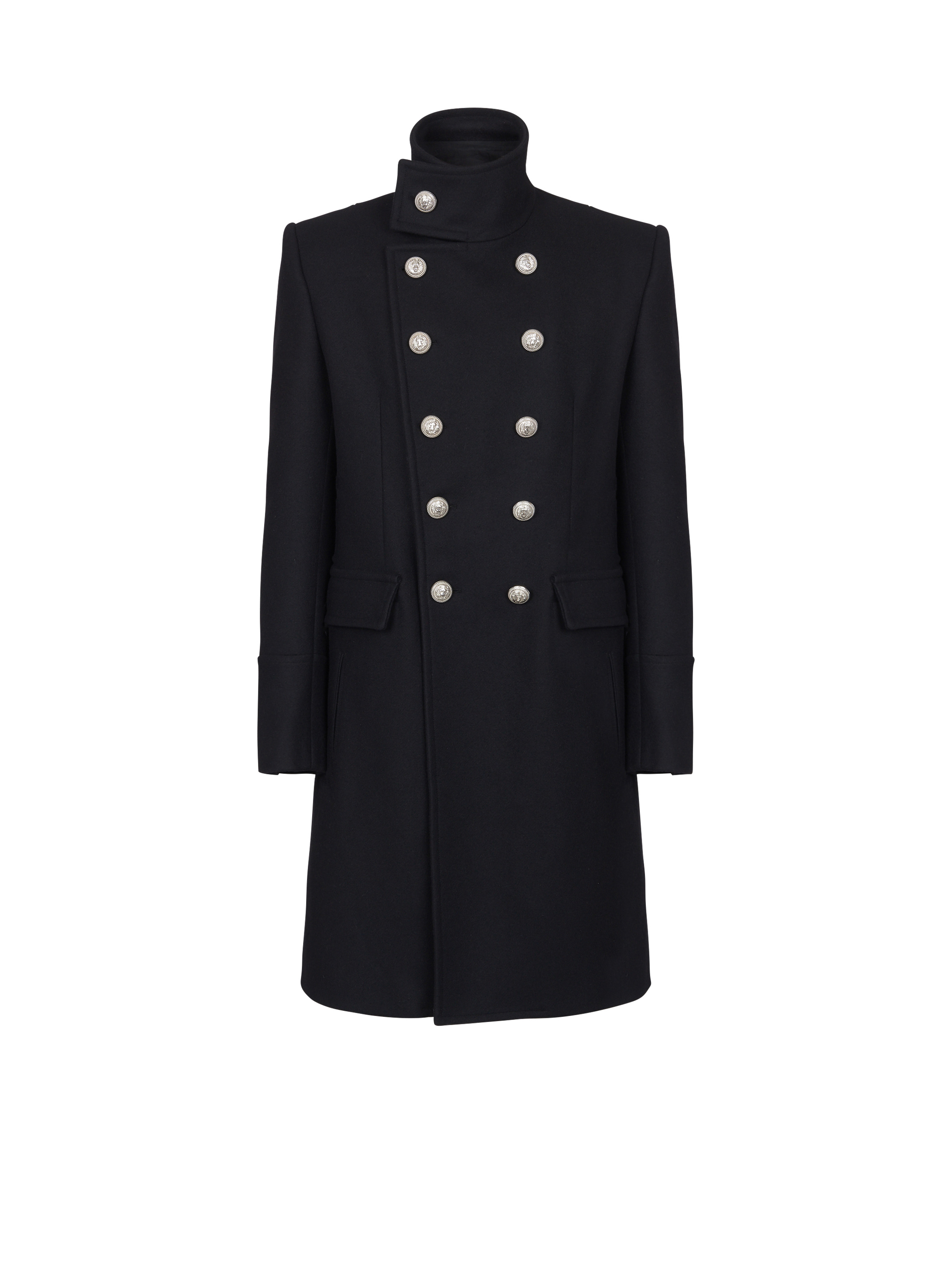 Mid-length military-style coat - 1