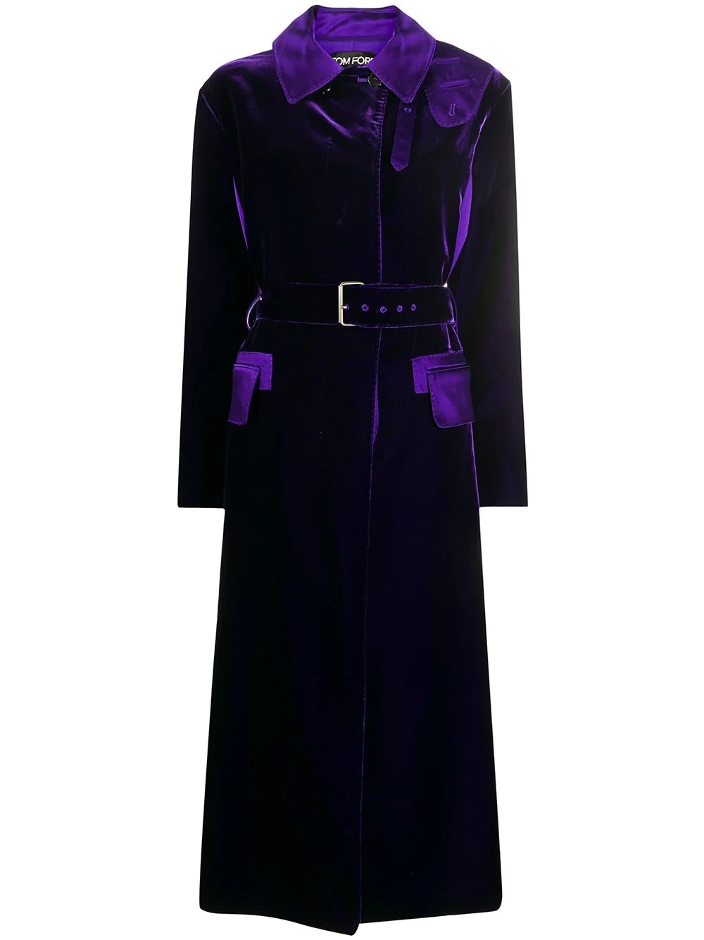 velvet trench coat  - 1