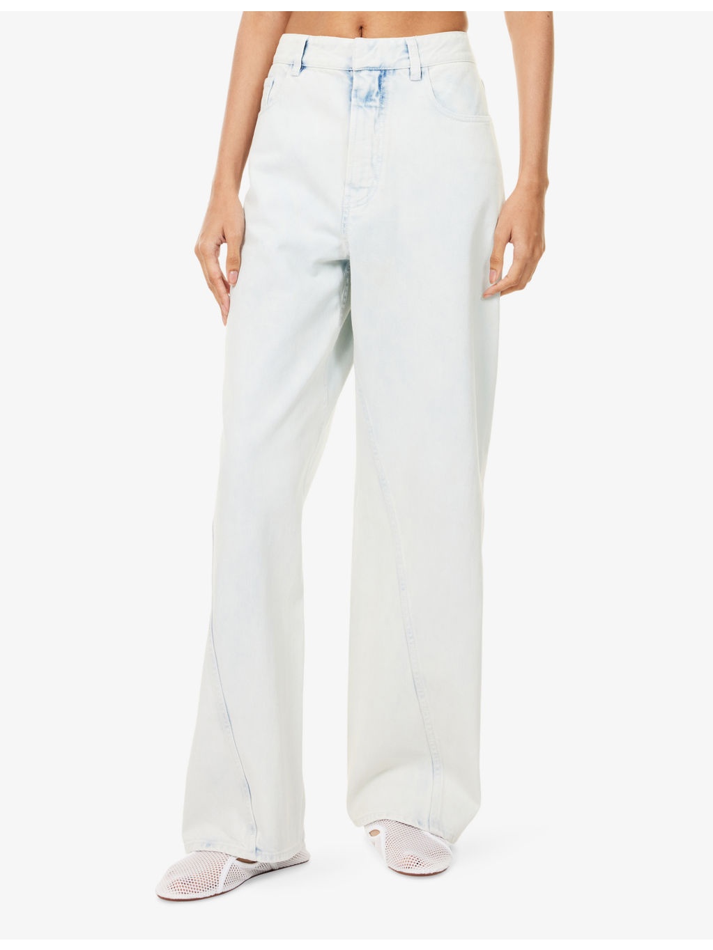 Twisted Straight-Leg Denim Jeans - 3