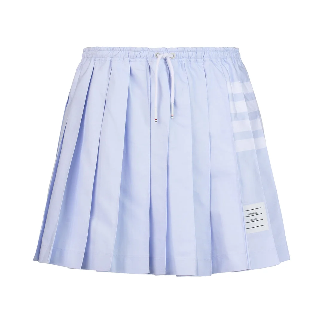 Mini Drawstring Pleated Skirt - 1