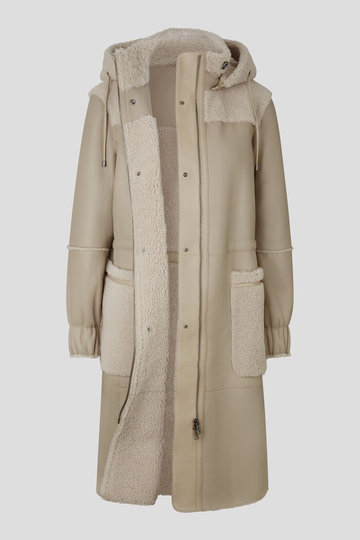 Claire Lambskin coat in Beige - 8