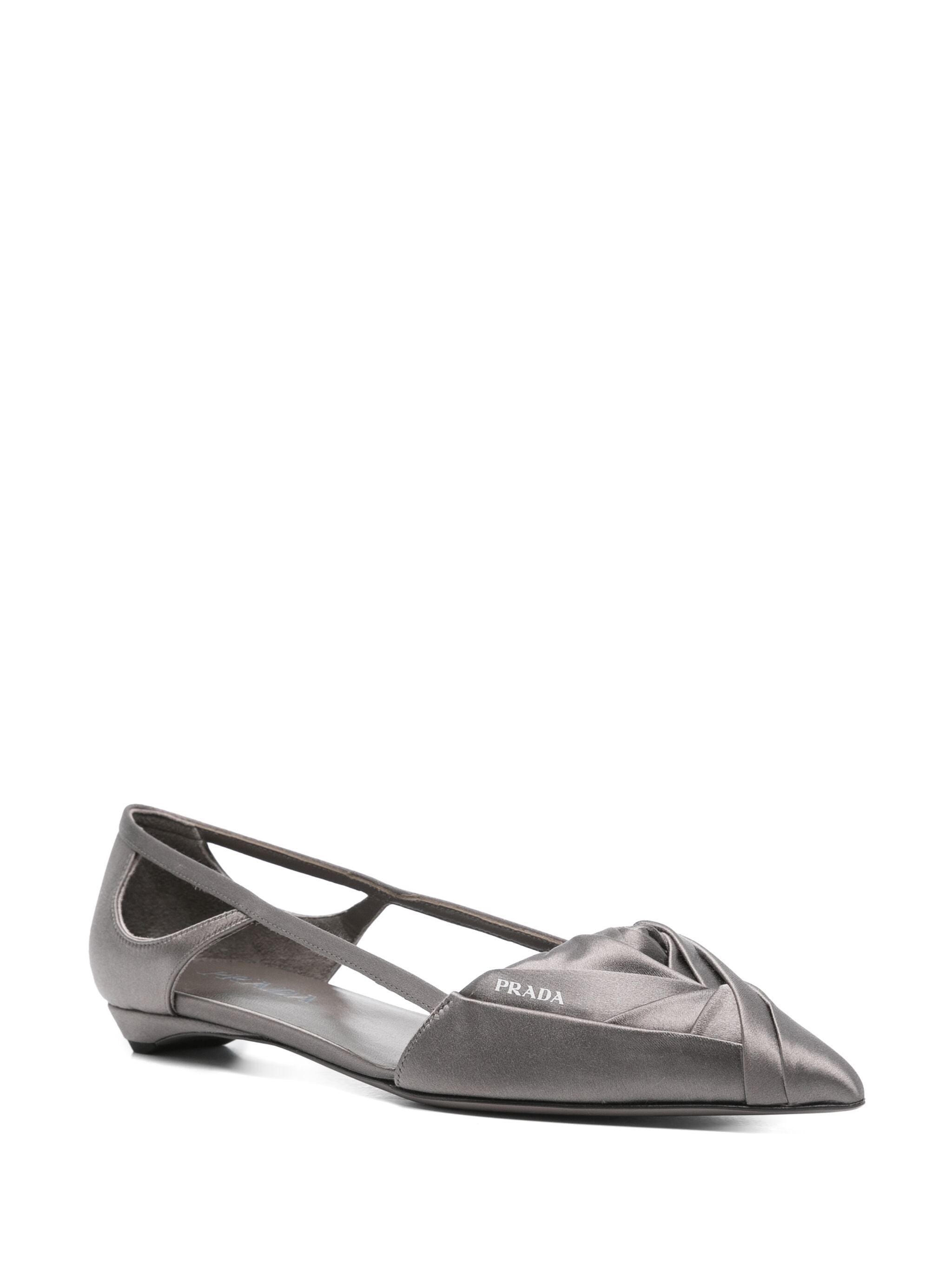 Satin Cut-out Ballerinas - 3