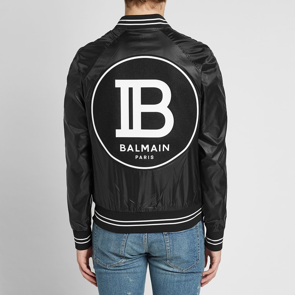 Balmain Nylon Back Print Teddy Jacket - 6