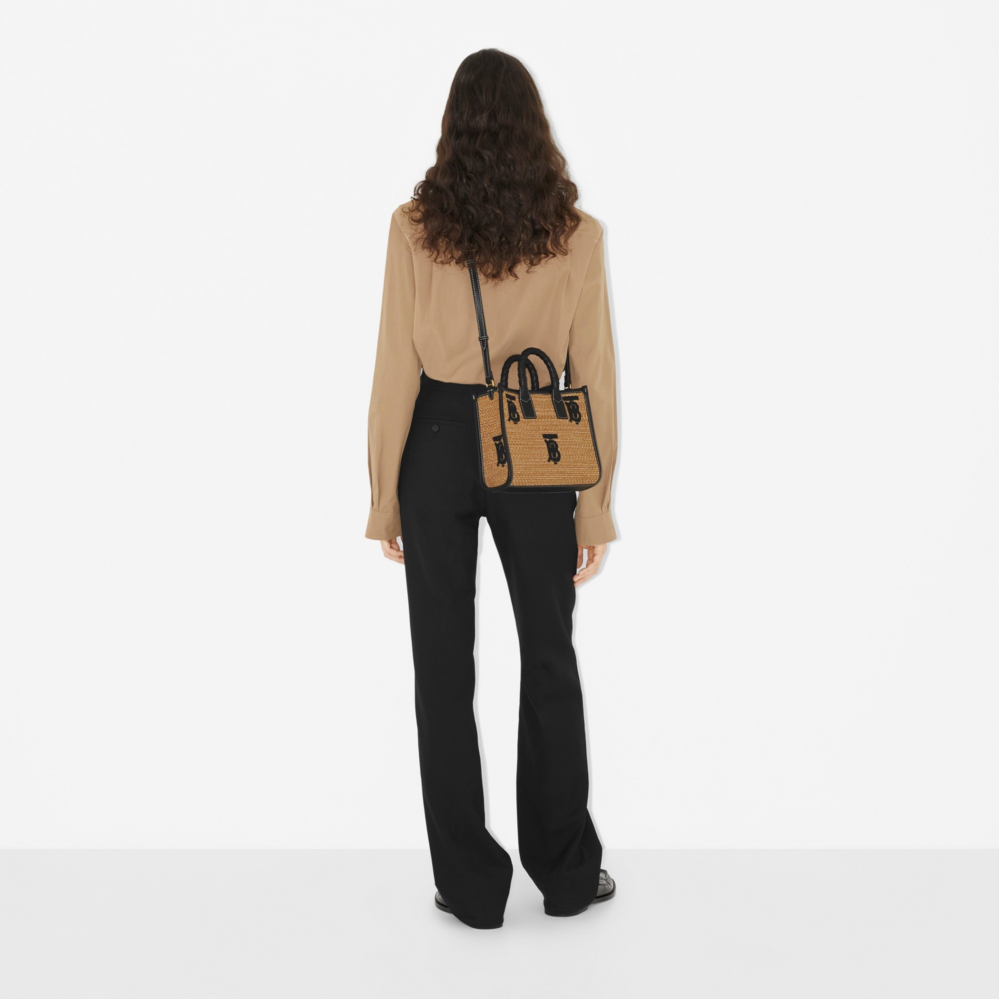 Monogram Raffia-effect Mini Freya Tote - 4