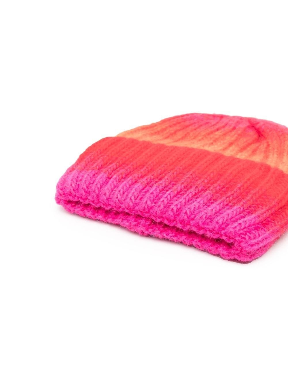 gradient-effect knit beanie - 2