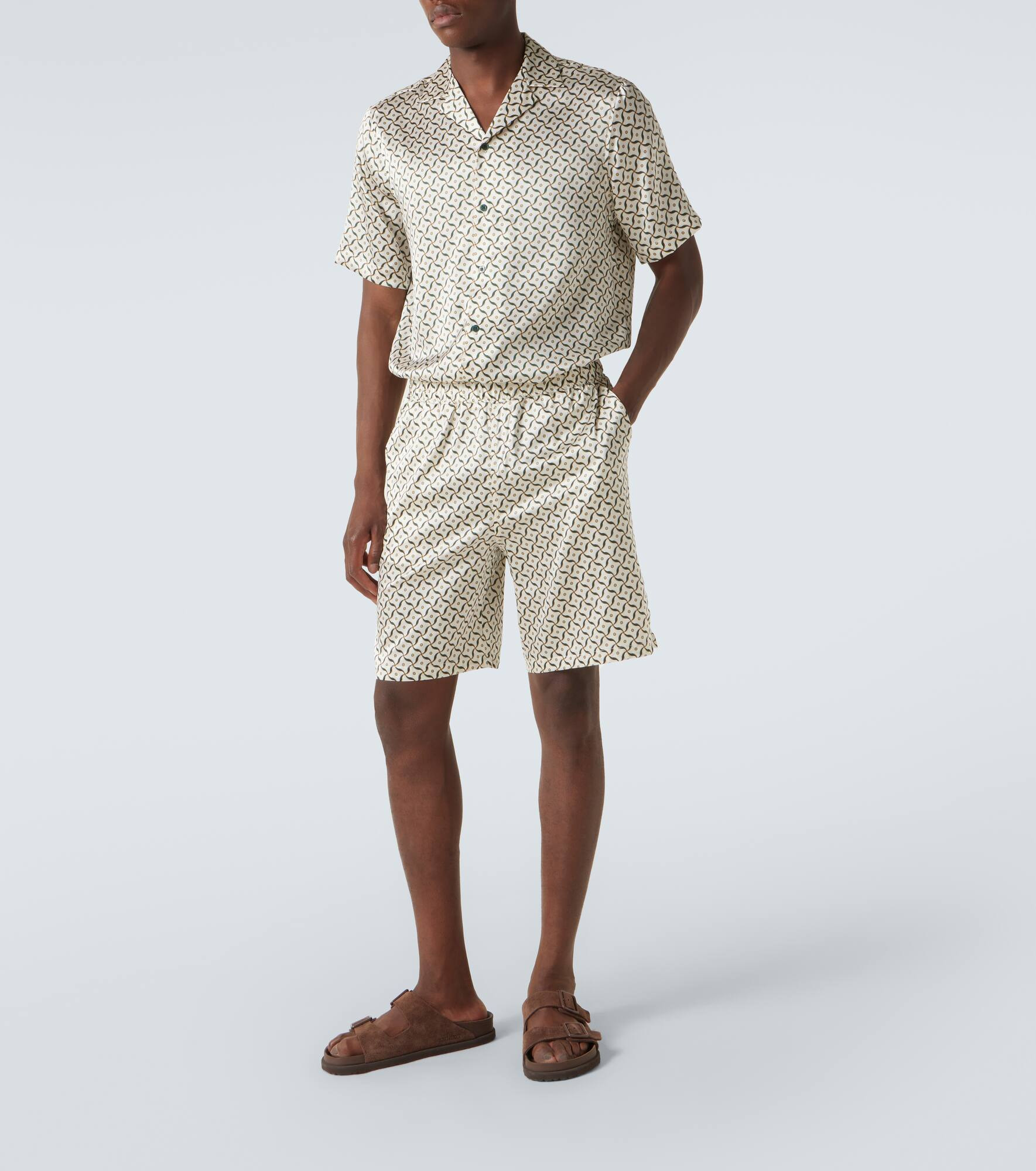 Palma printed silk-blend shorts - 2