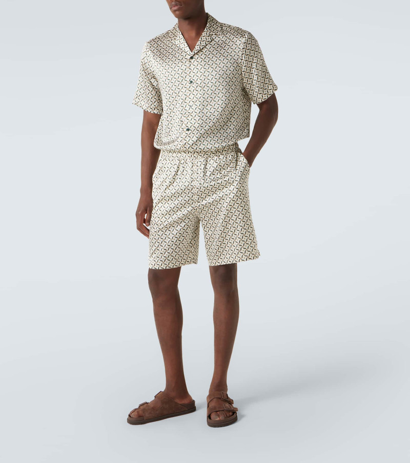 FRESCOBOL CARIOCA Palma printed silk-blend shorts outlook