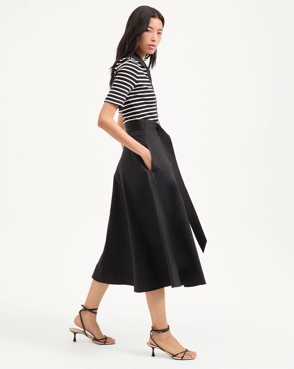 DELISE MIXED MEDIA DRESS - 4