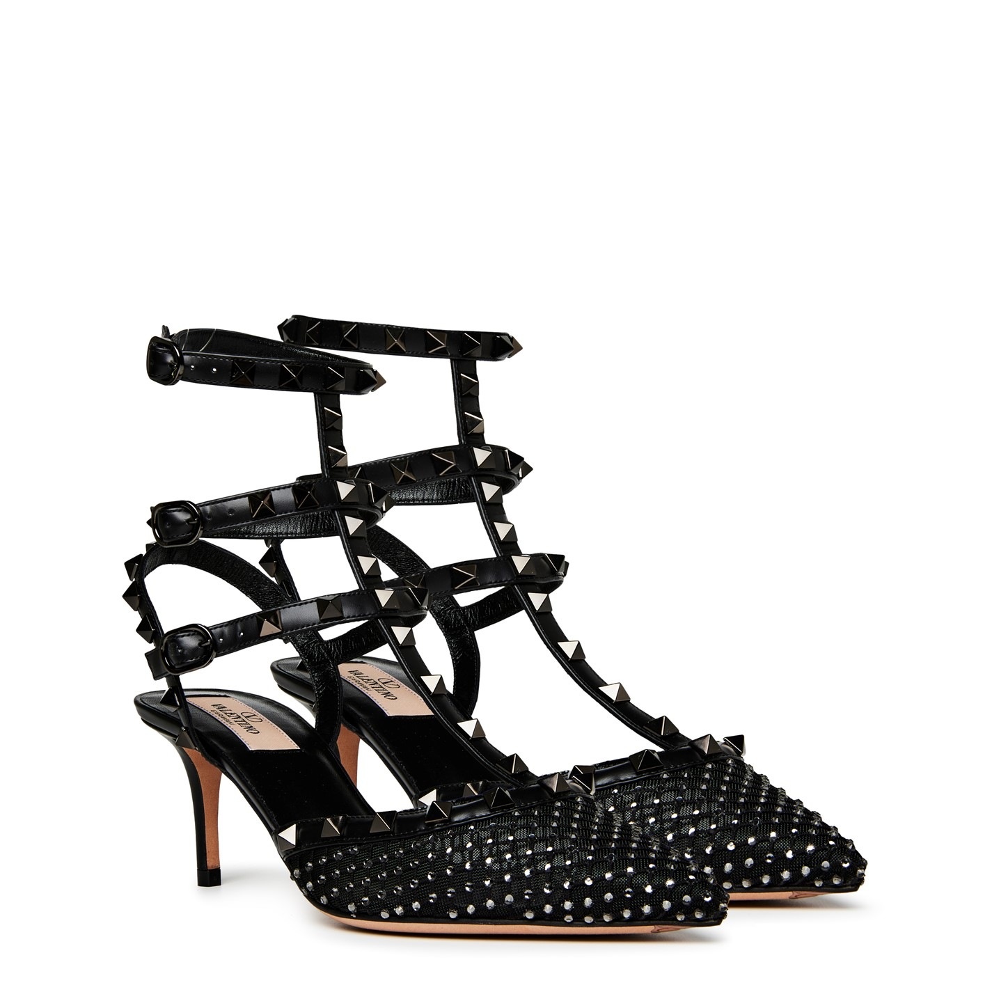 65MM ROCKSTUD MESH HEELS - 3