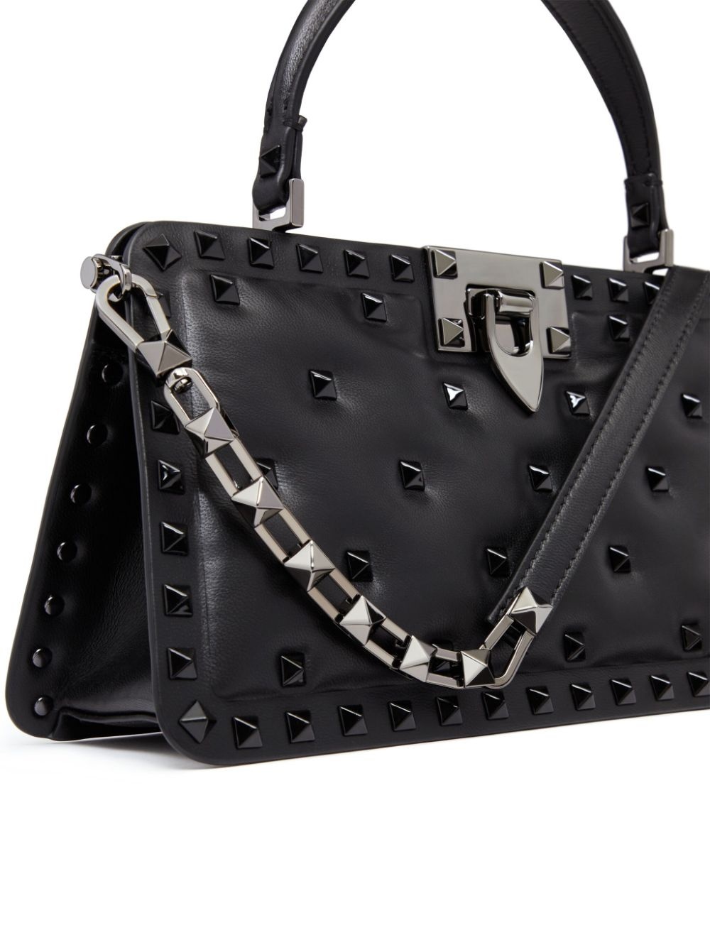 Rockstud padded leather tote bag - 7