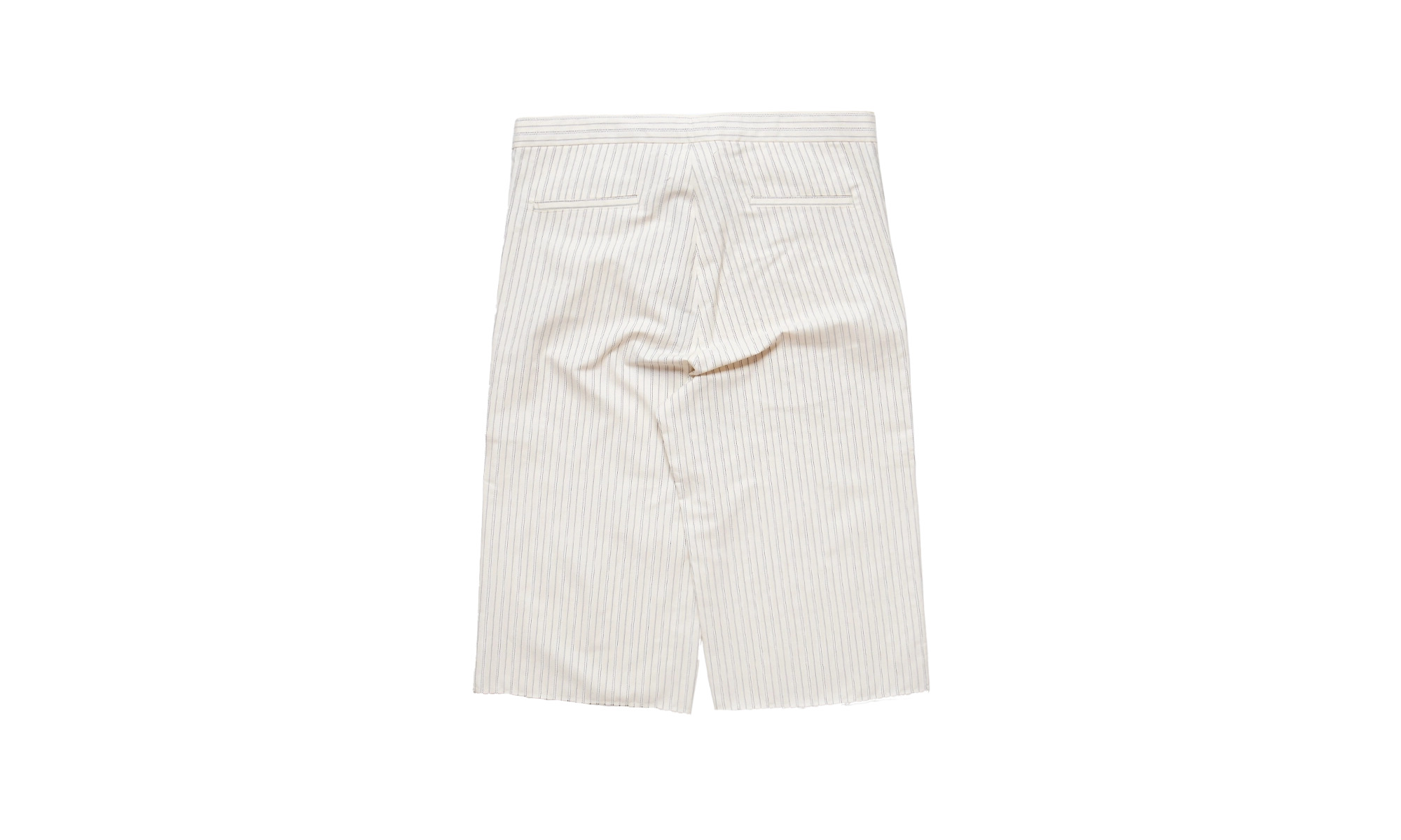 Pinstripe Drawstring Shorts "Beige" - 2