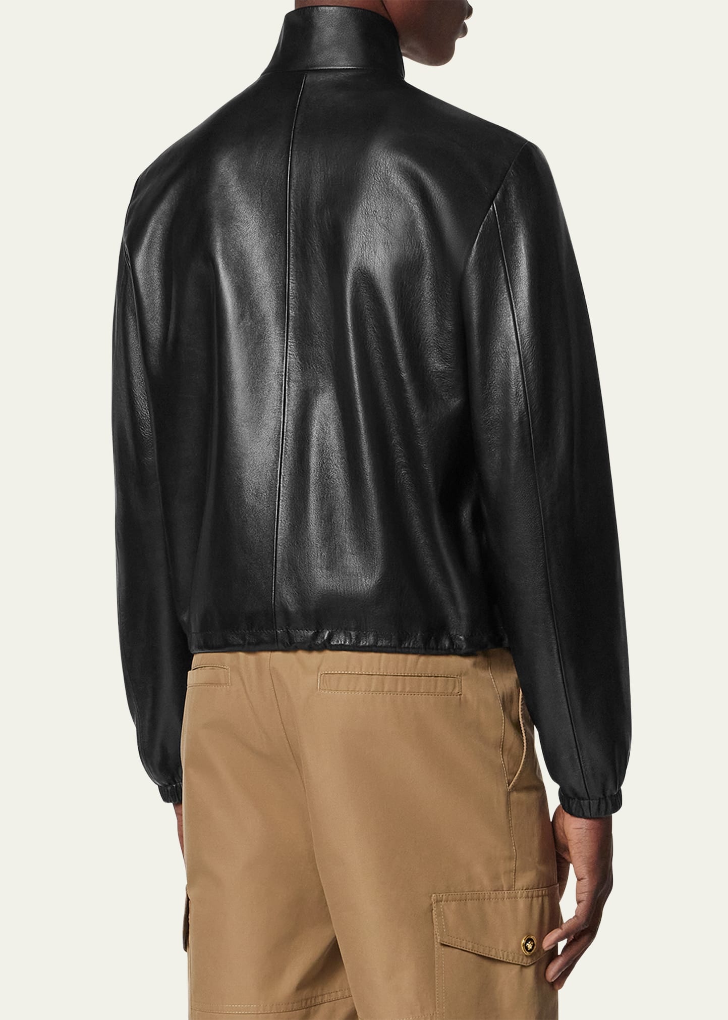 Men's Full-Zip Leather Jacket - 3