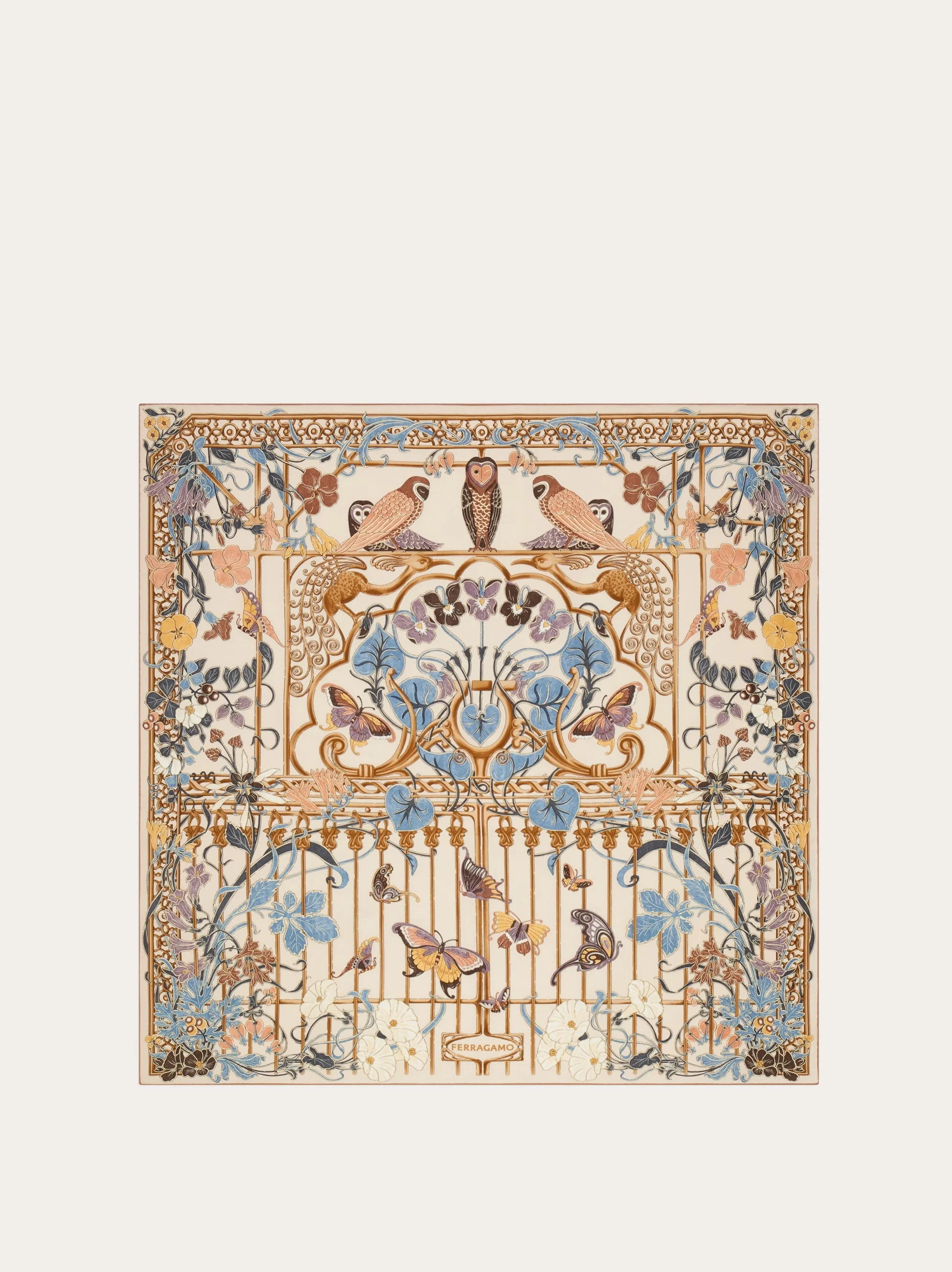 Liberty print silk scarf - 1