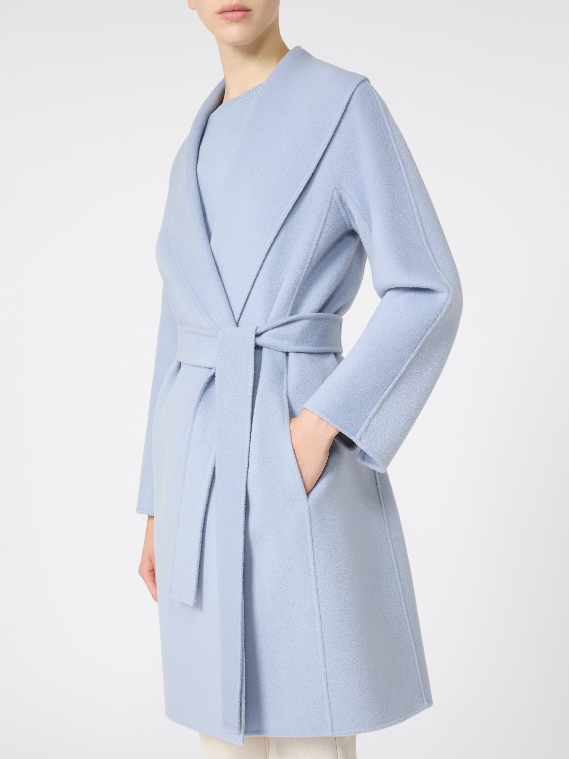 MESSI Double-faced wool robe coat - 5