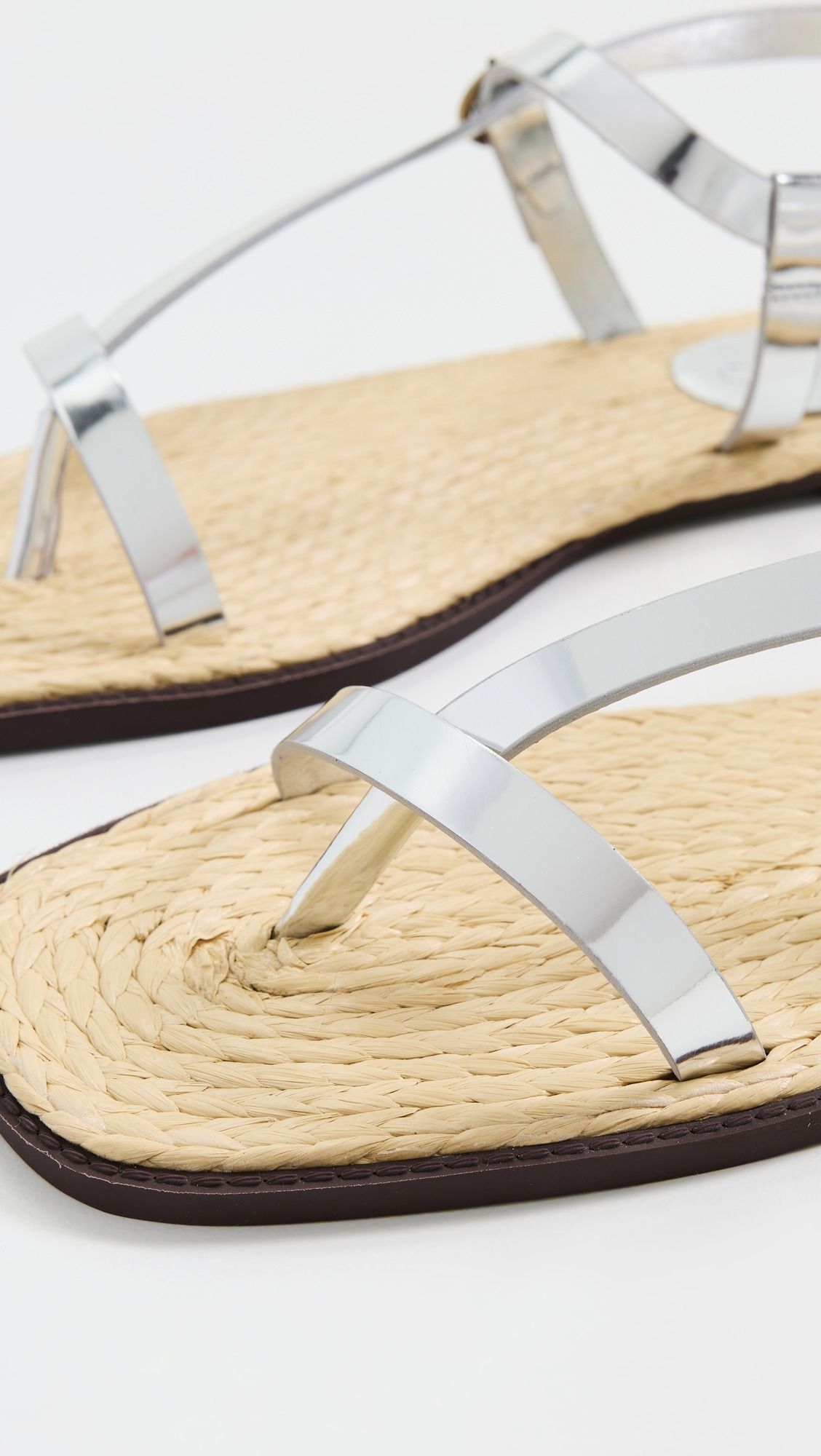 Silver Cross Strap Sandals - 5