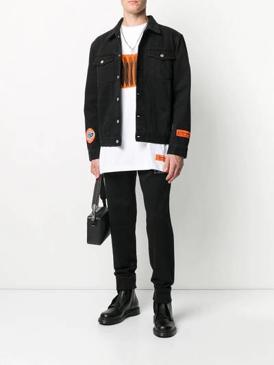 Heron Preston denim logo patch jacket outlook