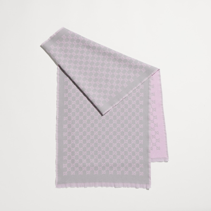 GG wool viscose lamé scarf - 1
