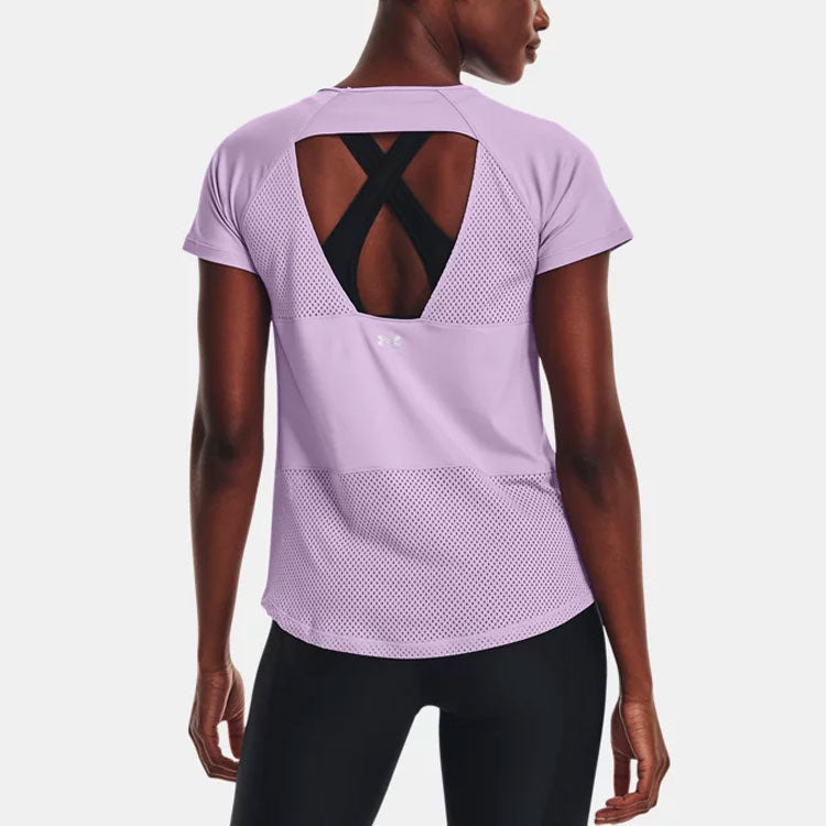 (WMNS) Under Armour Breathelux Tee 'Light Purple' 1370867-566 - 4