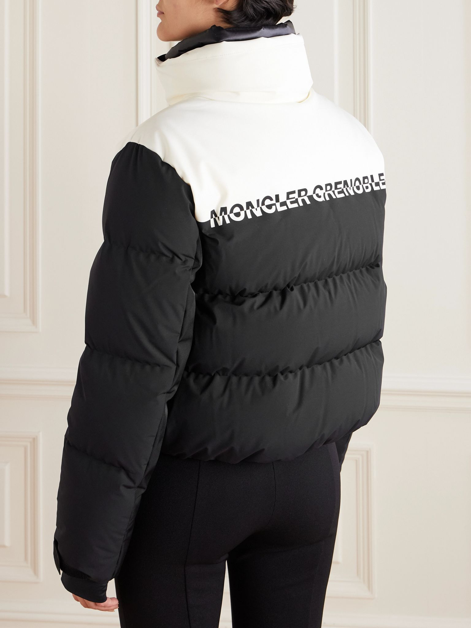 Stennes poplin-paneled quilted down ski jacket Black - 4
