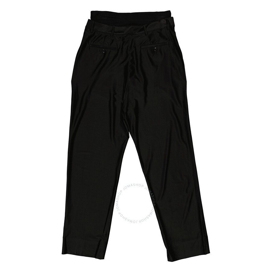 Burberry Ladies Black Lombardy Double-waisted Jersey Pants - 2