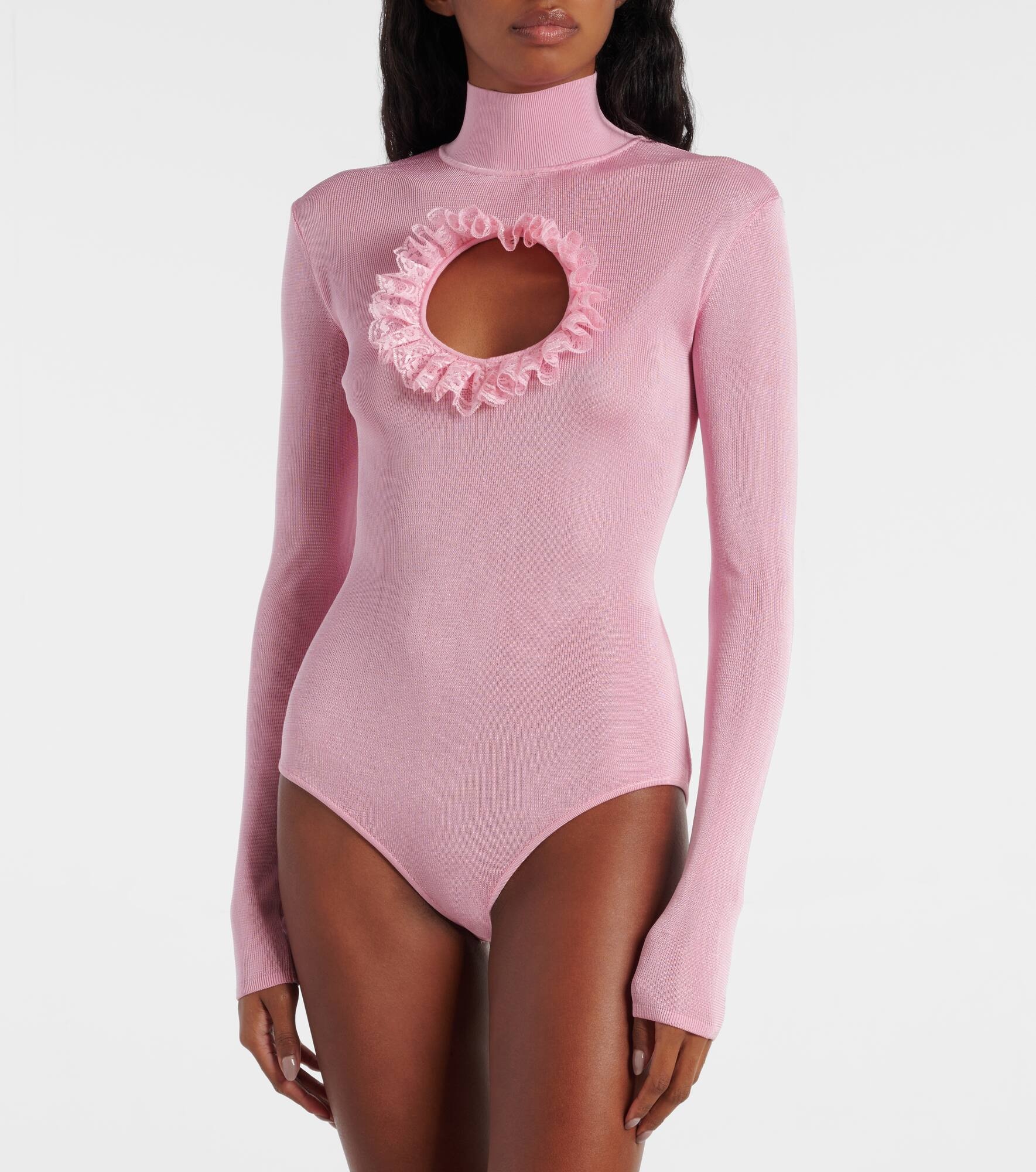 x Christopher Kane cutout lace-trimmed bodysuit - 3