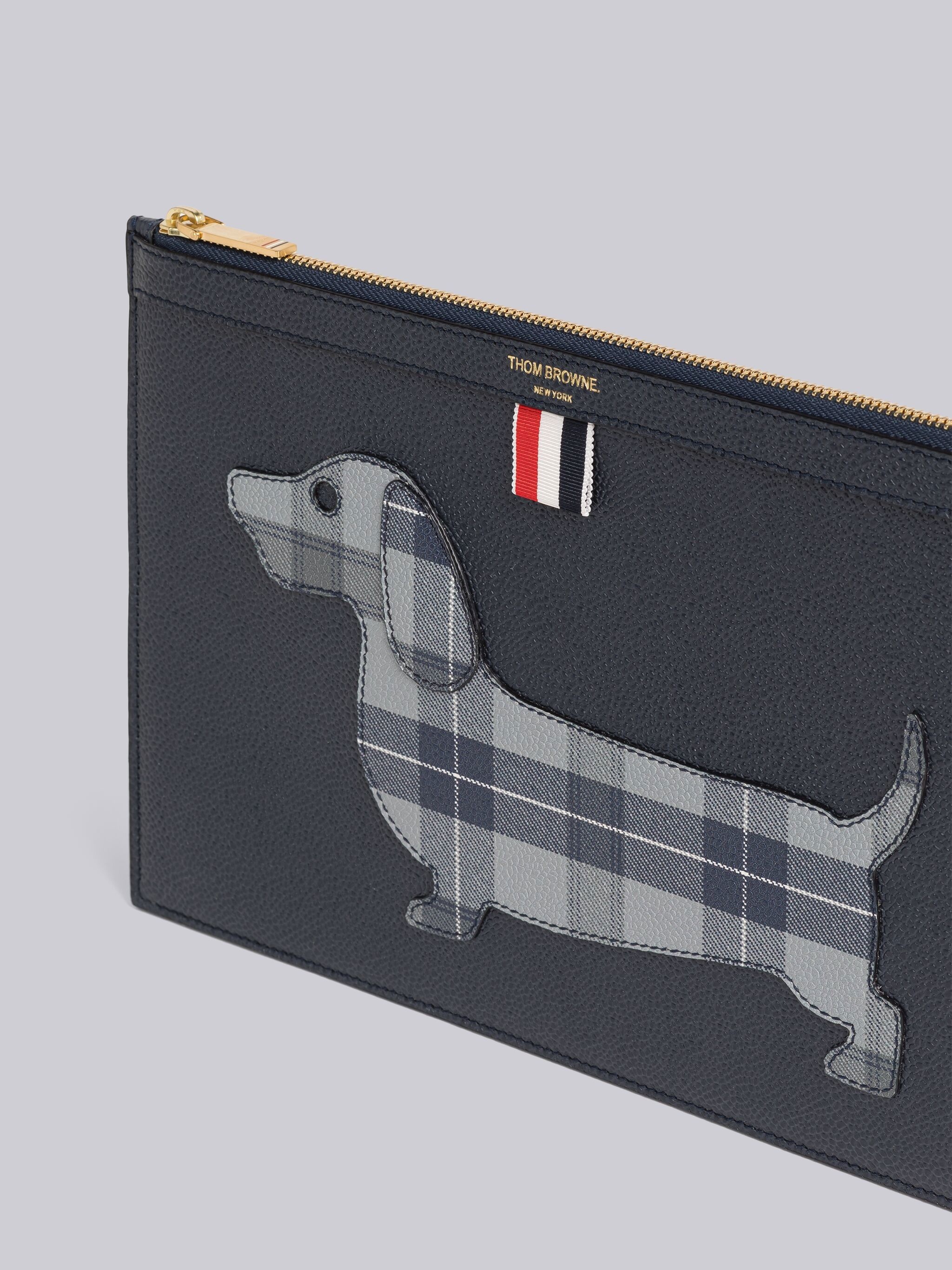 Pebble Grain Leather Tartan Hector Small Document Holder - 2