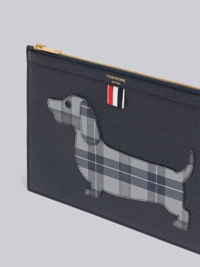 Thom Browne Pebble Grain Leather Tartan Hector Small Document Holder outlook