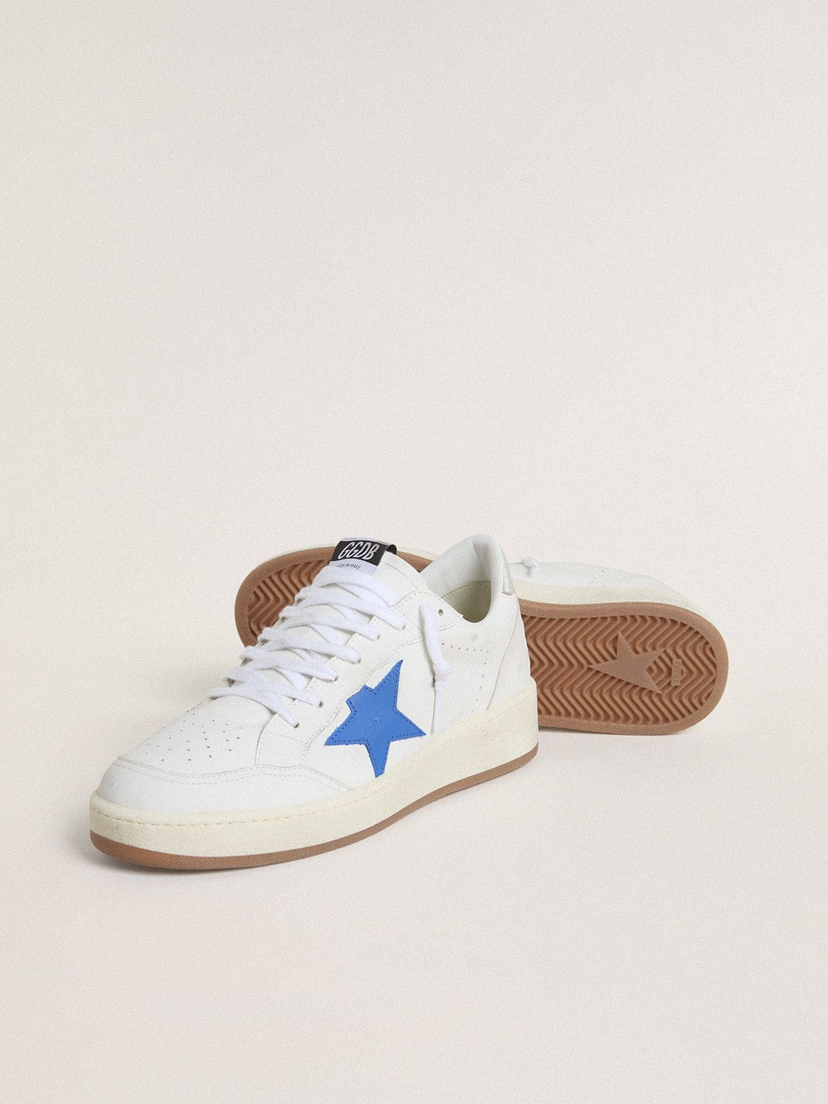 Ball Star with light blue leather star and silver foiled leather heel tab - 3