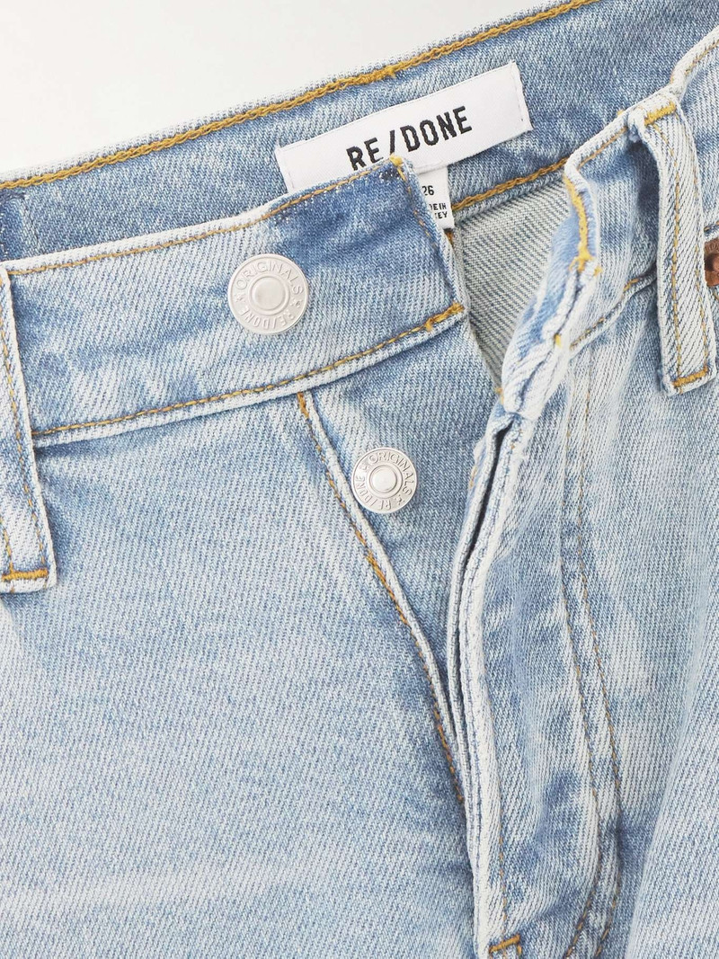 Frayed mid-rise wide-leg jeans 5