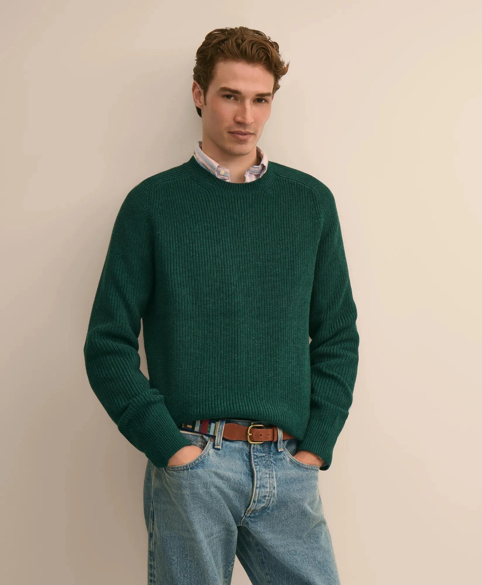 Supima® Cotton English Rib Sweater - 1