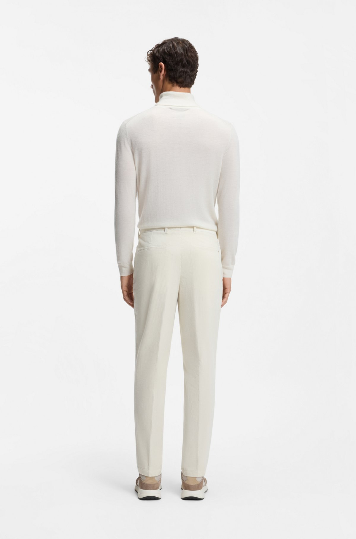 TAPERED-FIT TROUSERS IN STRETCH-COTTON CORDUROY - 4