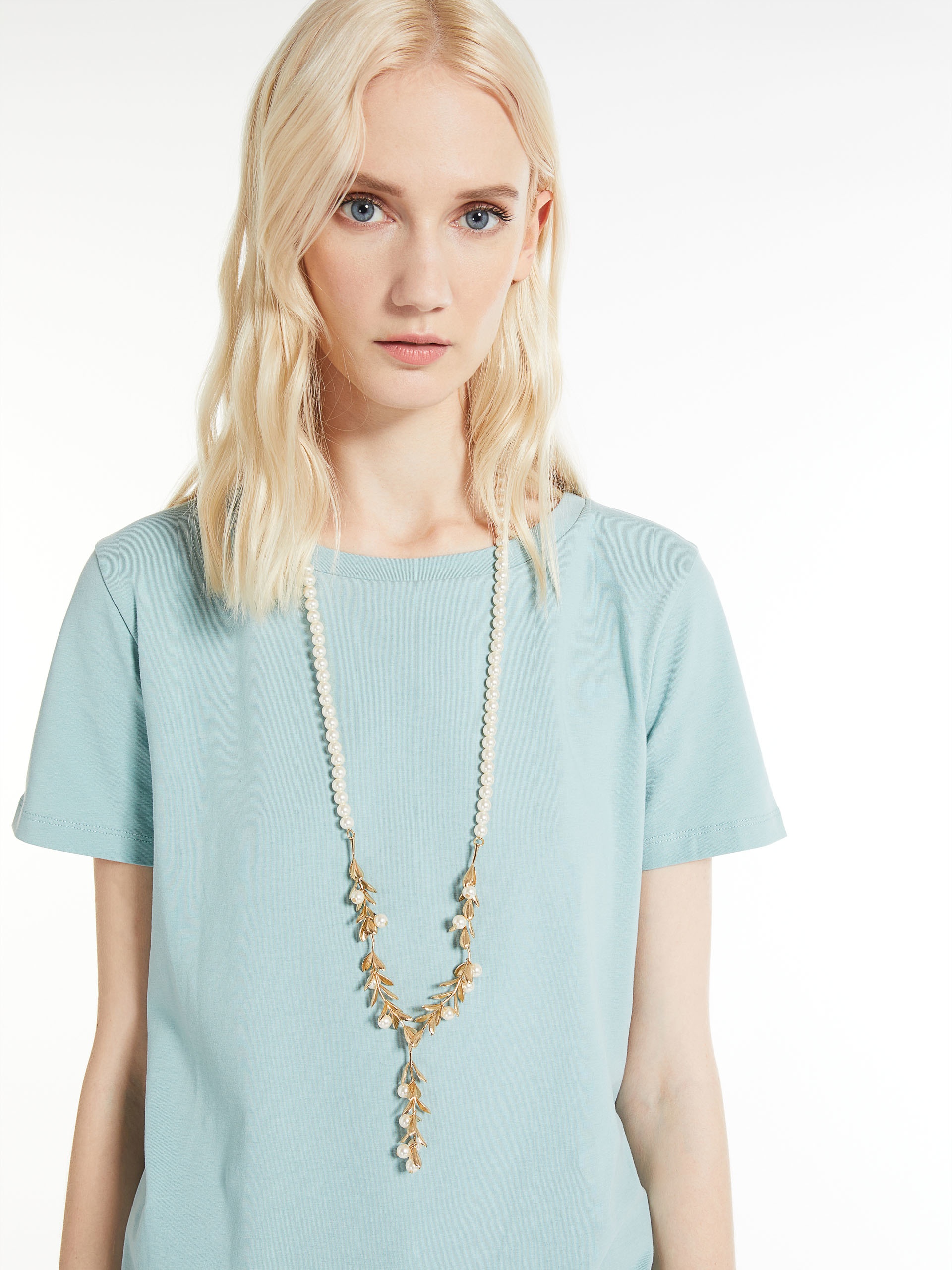 ROBBY Pearl-adorned metal choker - 3