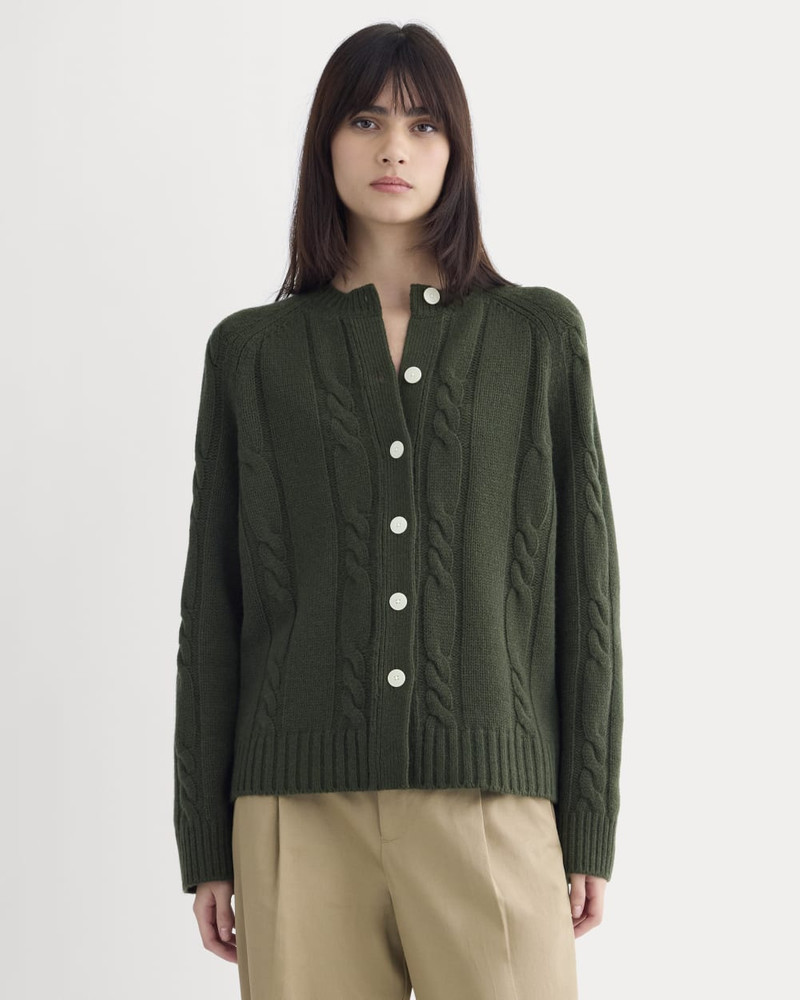 CABLE CARDIGAN IN EXTRAFINE LUXE MERINO 2